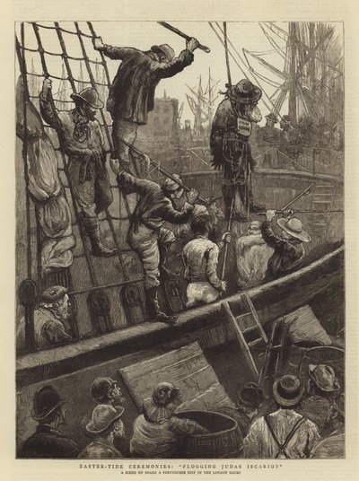 Ceremonias de Pascua, Azotando a Judas Iscariote de William Bazett Murray